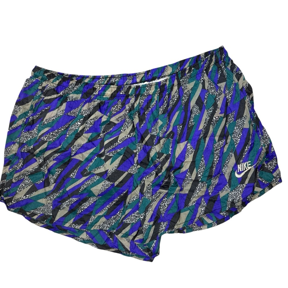 vintage 90s Nike abstract geometric print lined shorts size X-Large men’s